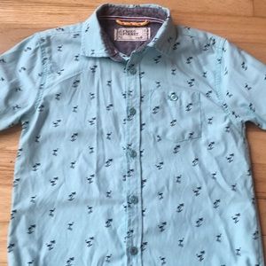 Stylish free planet mint color button down
